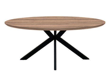 Furniture Link Dining Table Light Walnut Manhattan 2200mm Oval Dining Table
