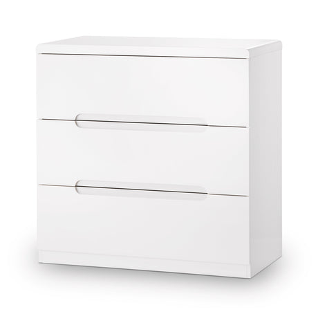 Julian Bowen Chests Manhattan 3 Drawer Chest - White