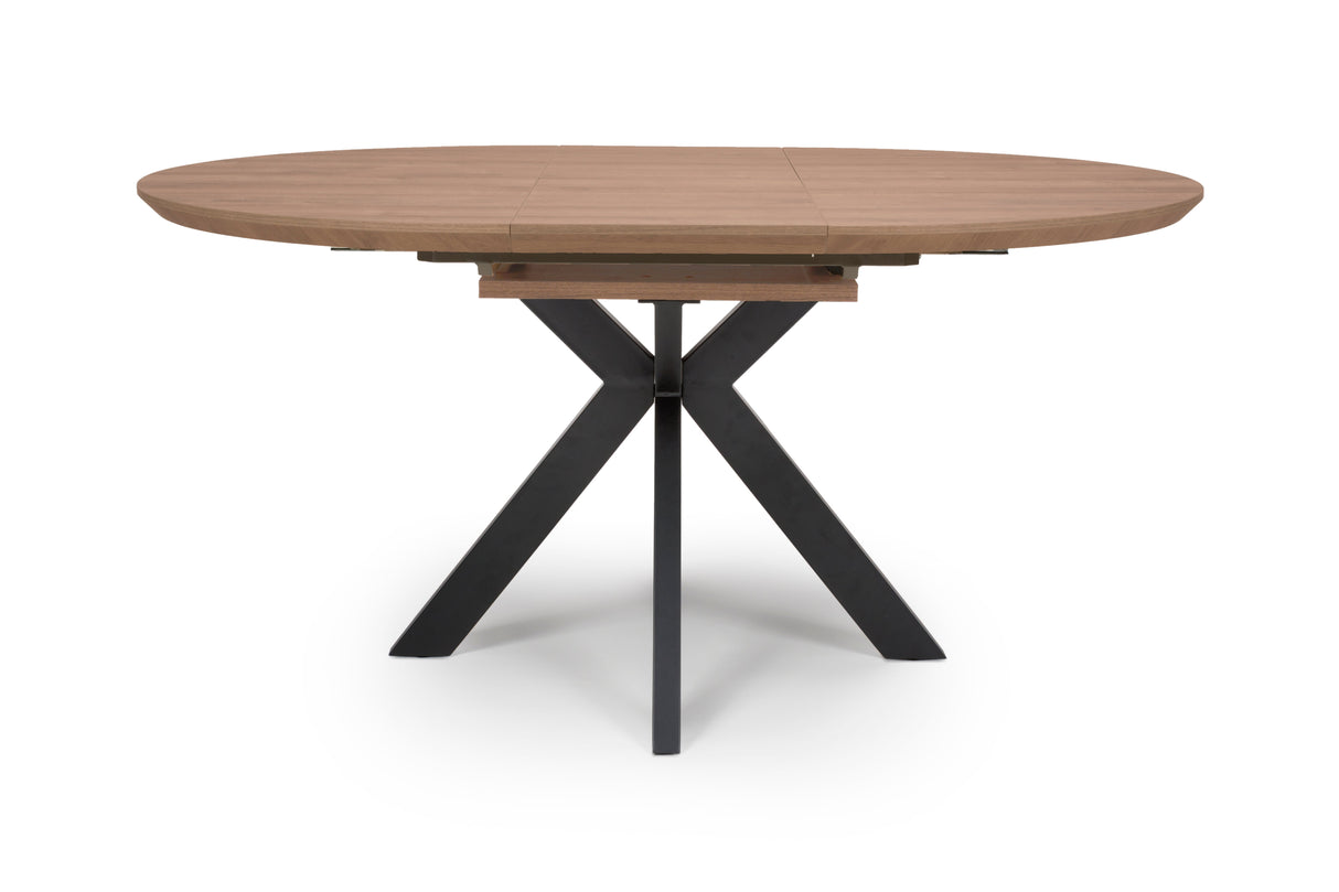 Furniture Link Dining Table Extending Light Walnut Manhattan Round Extending Dining Table