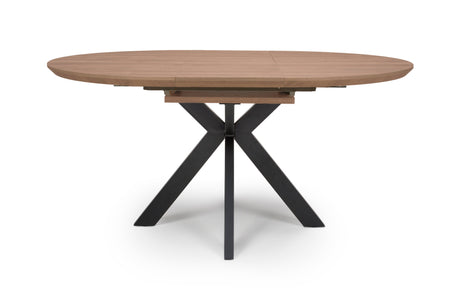Furniture Link Dining Table Extending Light Walnut Manhattan Round Extending Dining Table