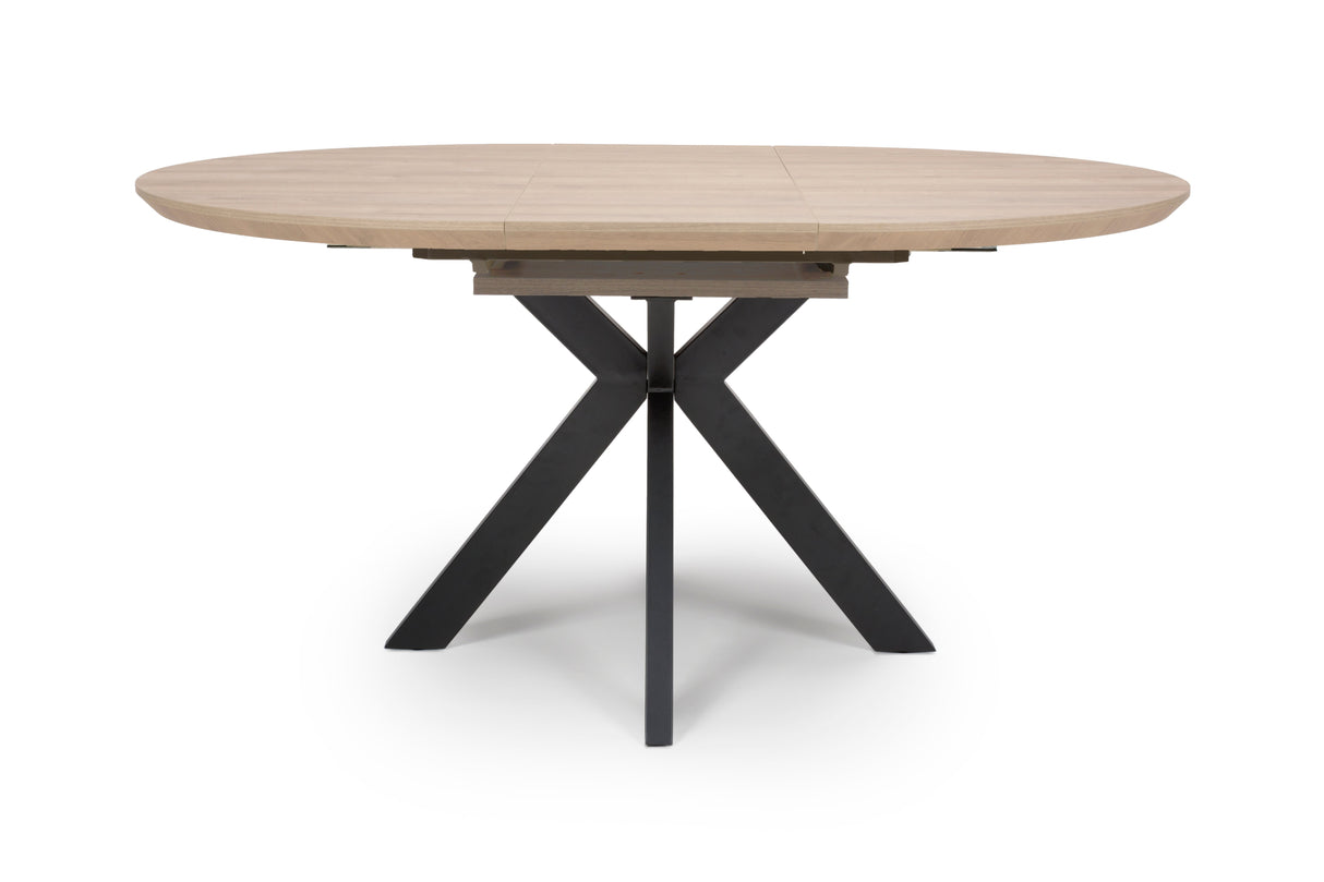 Furniture Link Dining Table Extending Oak Manhattan Round Extending Dining Table