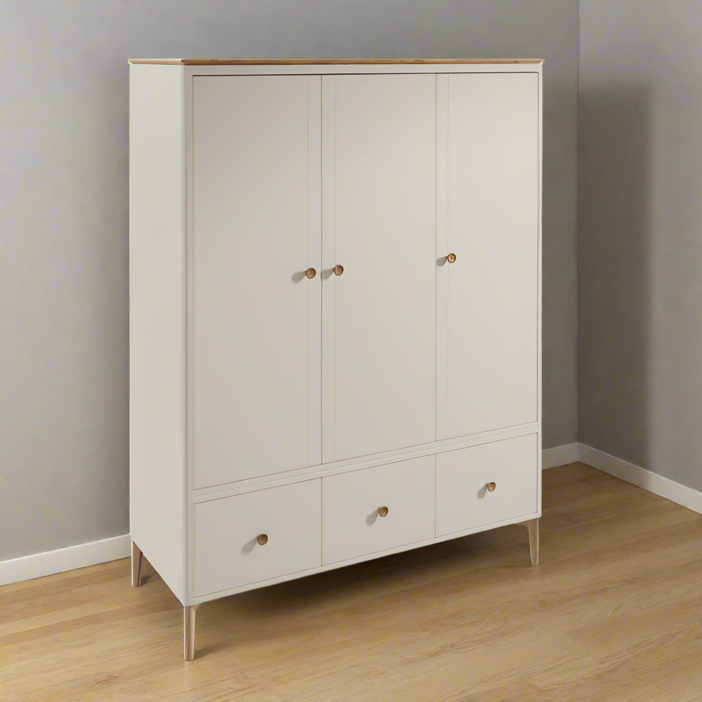 Vida Living Wardrobe Marlow Taupe 3 Door Wardrobe