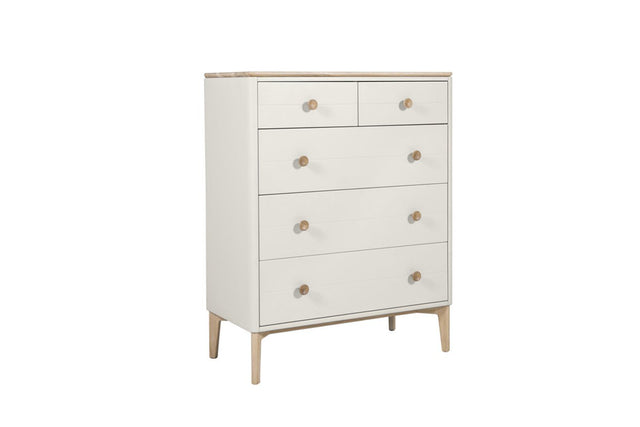 Vida Living Chest of Drawers Marlow Taupe 5 Drawer Chest of Drawers