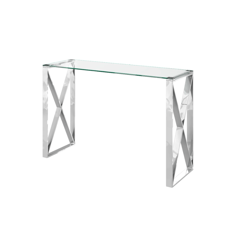 Torelli Console Table DefaultTitle Maxi Glass & Chrome Console Table