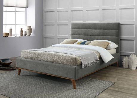 Time Living Bed Frame Double 135cm / Light Grey Mayfair Fabric Bed Frame