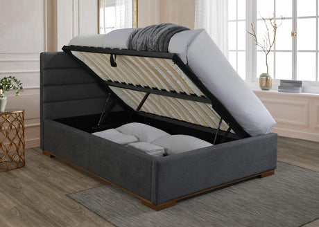 Time Living Bed Frame Double 135cm / Dark Grey Mayfair Ottoman Fabric Bed Frame
