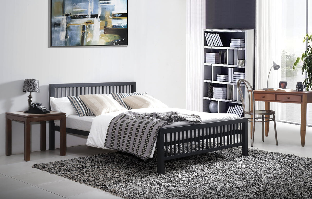 Time Living Bed Frame Meridian Black Wooden Bed Frame