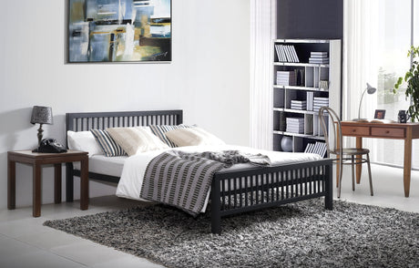 Time Living Bed Frame Meridian Black Wooden Bed Frame