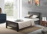 Time Living Bed Frame Single 90cm Meridian Black Wooden Bed Frame