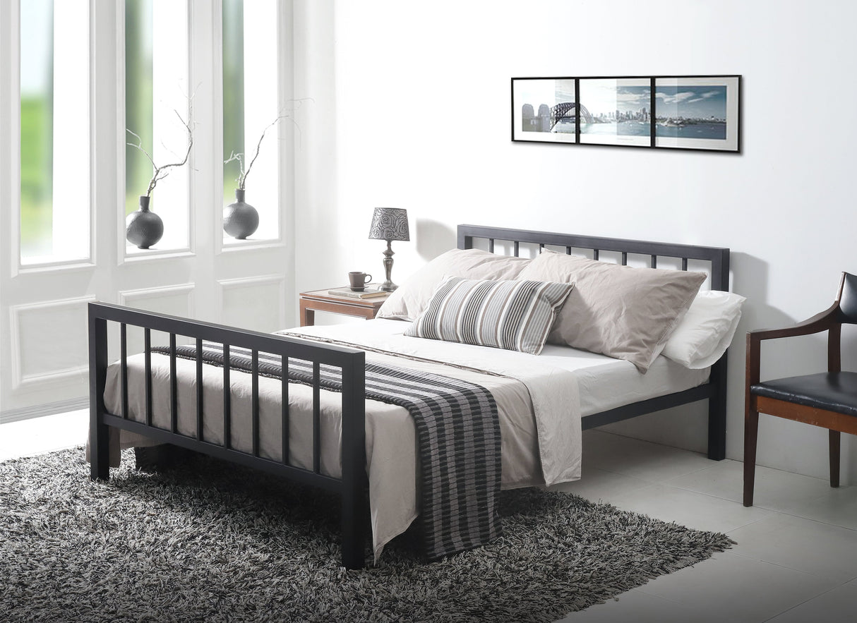 Time Living Bed Frame Metro Black Metal Bed Frame