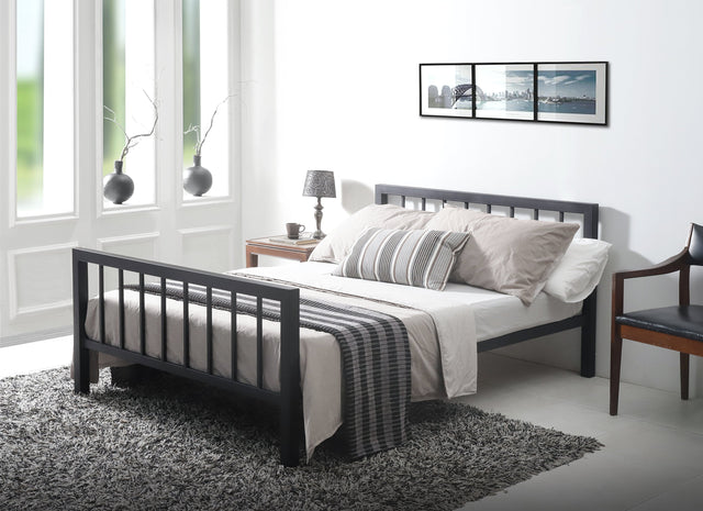 Time Living Bed Frame Metro Black Metal Bed Frame