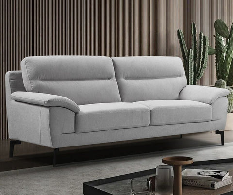 Mia Grey Fabric Fixed 3 Seater Sofa