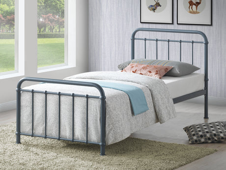 Time Living Bed Frame Single 90cm / Grey Miami Metal Bed Frame