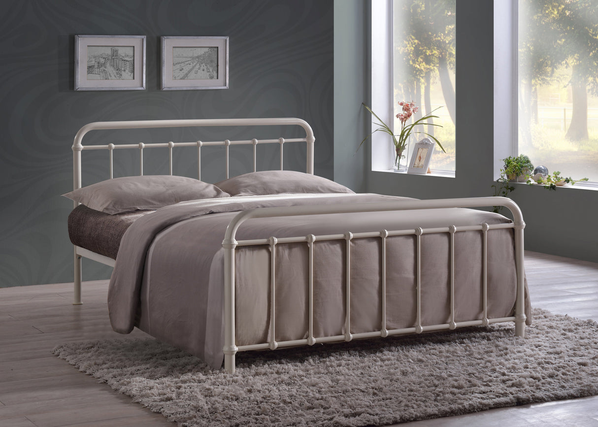 Time Living Bed Frame Small Double 120cm / Ivory Miami Metal Bed Frame