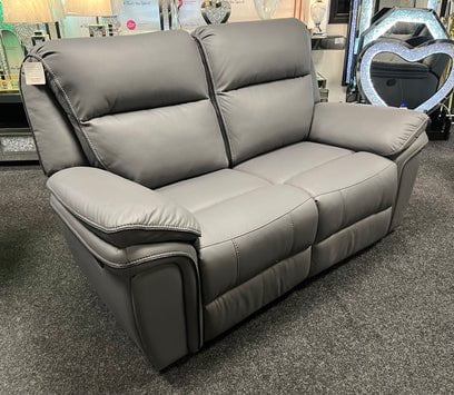 AWST 2 Seater Sofa Grey Montana Manual Reclining 2 Seater Sofa