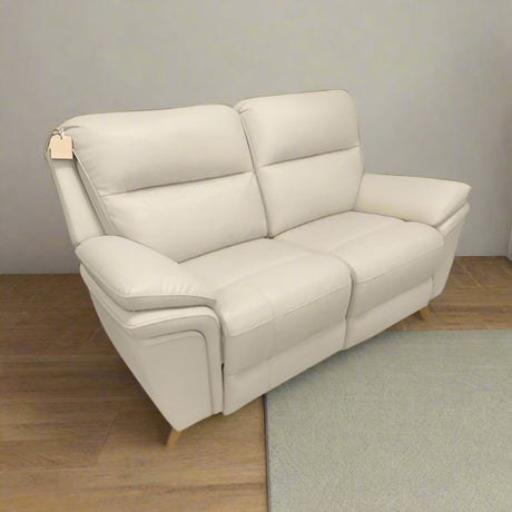 AWST 2 Seater Sofa Ivory Montana Manual Reclining 2 Seater Sofa