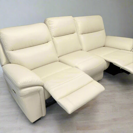 AWST 3 Seater Sofa Ivory Montana Manual Reclining 3 Seater Sofa