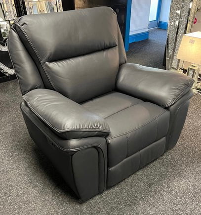 AWST Armchair Black Montana Manual Reclining Armchair