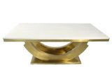 AWST Dining Table Monte Carlo Gold 2.0m Marble Dining Table