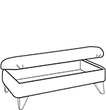 Alstons Ottoman Stool Nevada Legged Ottoman