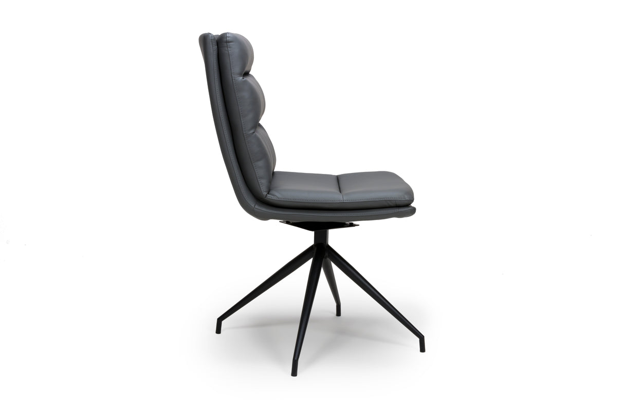 Furniture Link Dining Bench Nobo Grey Swivel Dining Chair (Sold in Pairs)