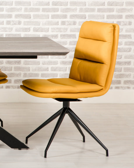 Furniture Link Dining Bench Nobo Ochre Swivel Dining Chair (Sold in Pairs)