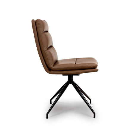 Furniture Link Dining Chair Nobo Tan Swivel Dining Chair (Sold in Pairs)