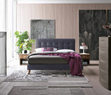 Time Living Bed Frame Double 135cm / Dark Grey Novara Fabric Bed Frame