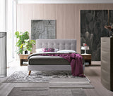 Time Living Bed Frame Double 135cm / Light Grey Novara Fabric Bed Frame