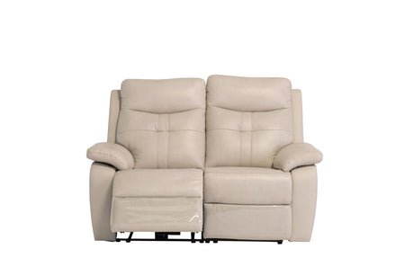 Earth Collection Reclining Sofas Light Stone Novona Leather Electric Reclining 2 Seater Sofa