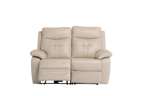 Earth Collection Reclining Sofas Light Stone Novona Leather Electric Reclining 2 Seater Sofa