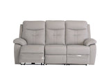 Earth Collection Reclining Sofas Novona Leather Electric Reclining 3 Seater Sofa