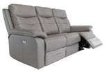 Earth Collection Reclining Sofas Novona Leather Electric Reclining 3 Seater Sofa