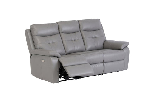 Earth Collection Reclining Sofas Novona Leather Electric Reclining 3 Seater Sofa