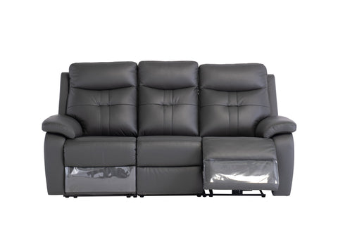 Earth Collection Reclining Sofas Novona Leather Electric Reclining 3 Seater Sofa