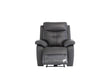 Earth Collection Recliners Charcoal Novona Leather Electric Reclining Chair