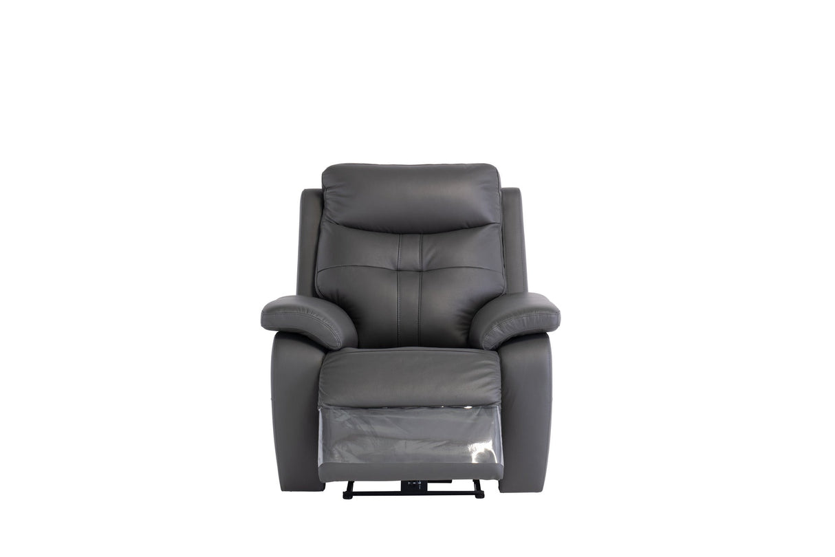 Earth Collection Recliners Charcoal Novona Leather Electric Reclining Chair