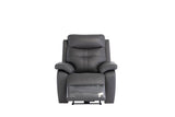 Earth Collection Recliners Charcoal Novona Leather Electric Reclining Chair
