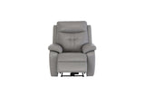 Earth Collection Recliners Grey Novona Leather Electric Reclining Chair