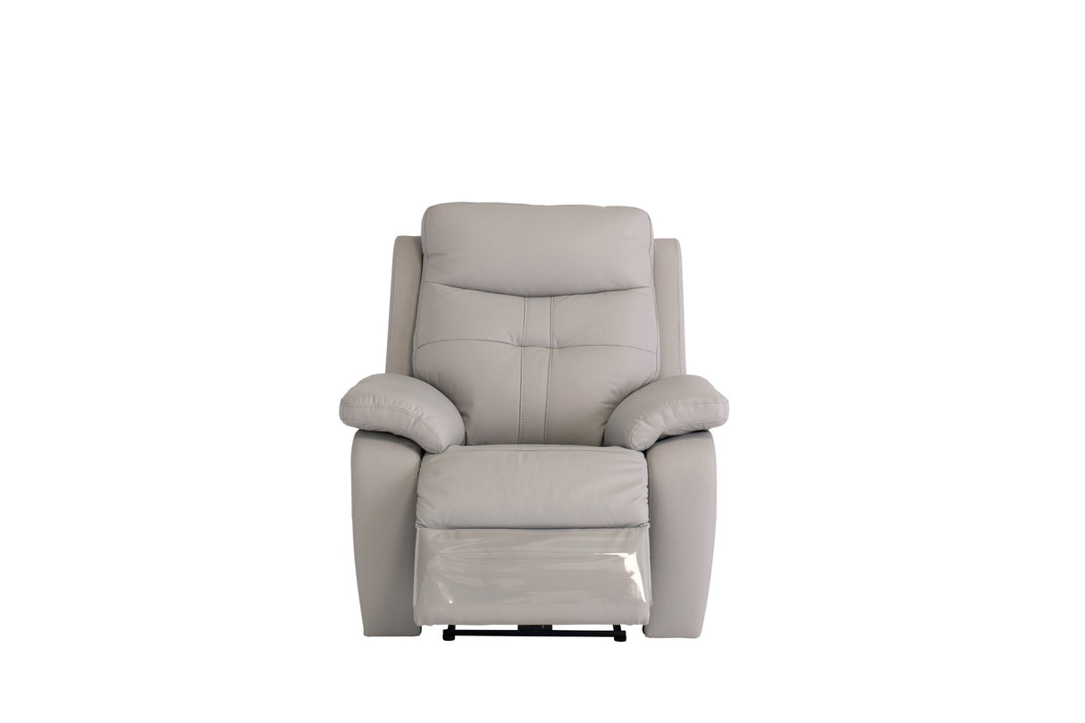 Earth Collection Recliners Light Grey Novona Leather Electric Reclining Chair