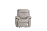 Earth Collection Recliners Light Grey Novona Leather Electric Reclining Chair