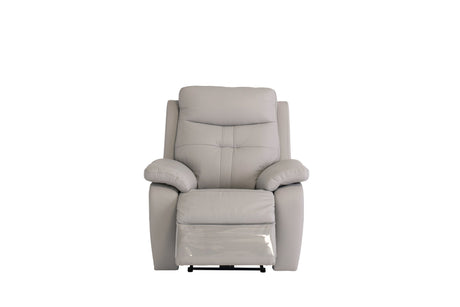 Earth Collection Recliners Light Grey Novona Leather Electric Reclining Chair
