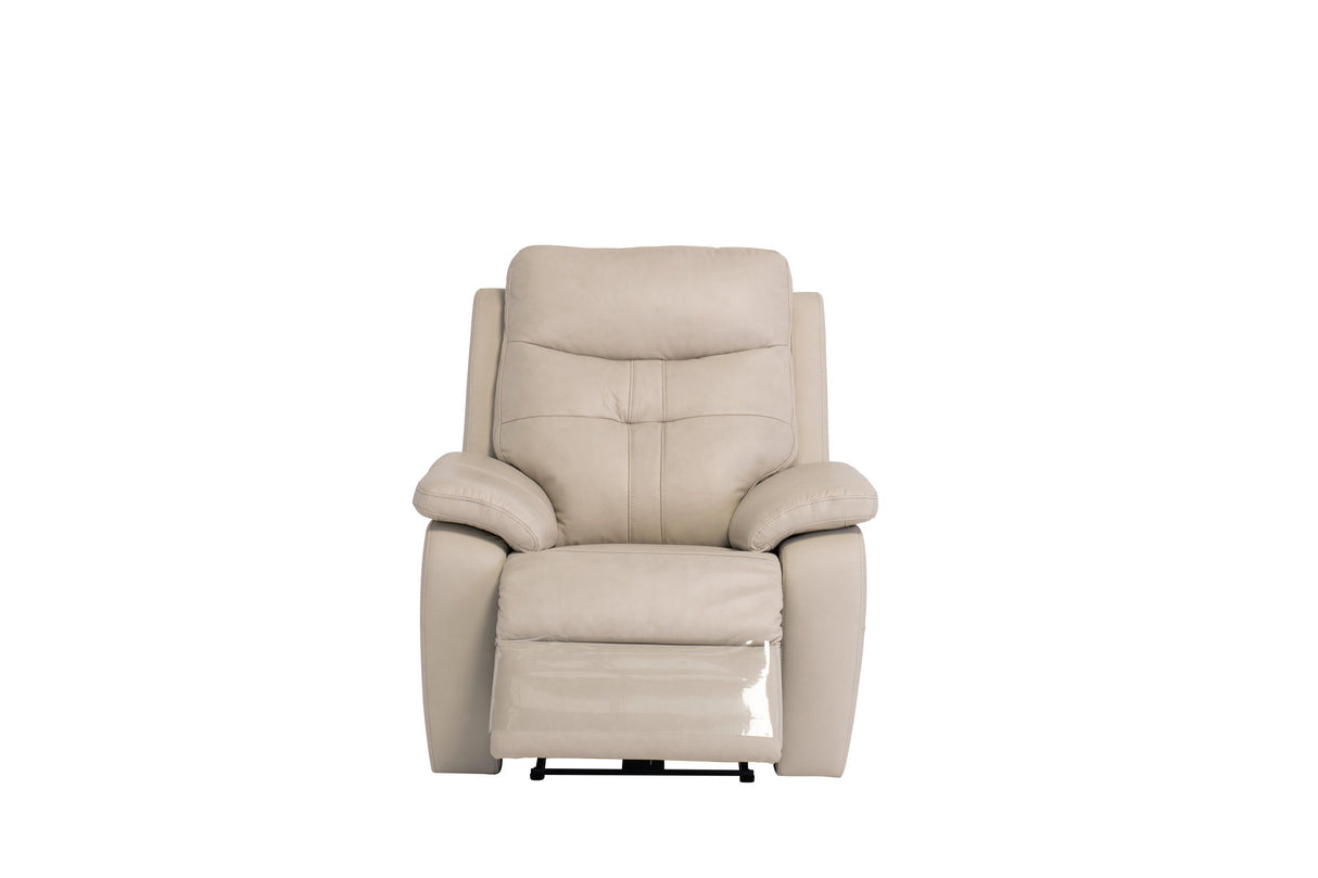 Earth Collection Recliners Light Stone Novona Leather Electric Reclining Chair