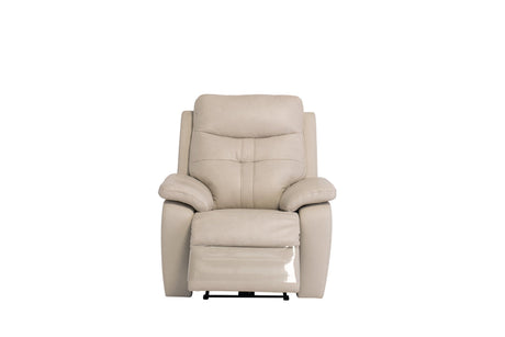 Earth Collection Recliners Light Stone Novona Leather Electric Reclining Chair