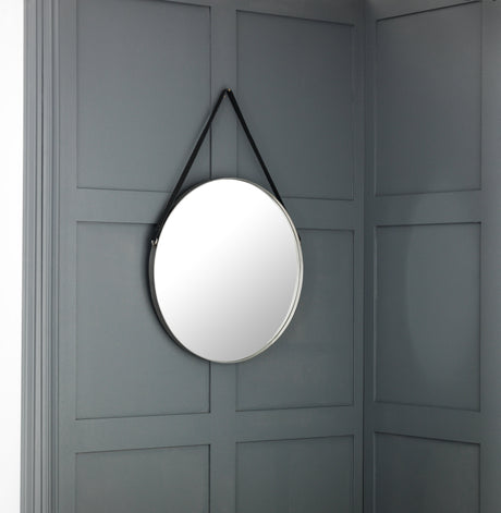 Julian Bowen Mirror Opera Round Pewter Mirror