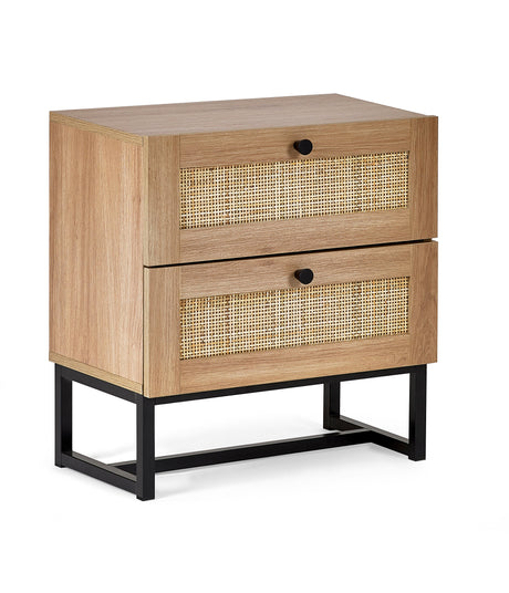 Julian Bowen Bedside Padstow 2 Drawer Bedside - Oak