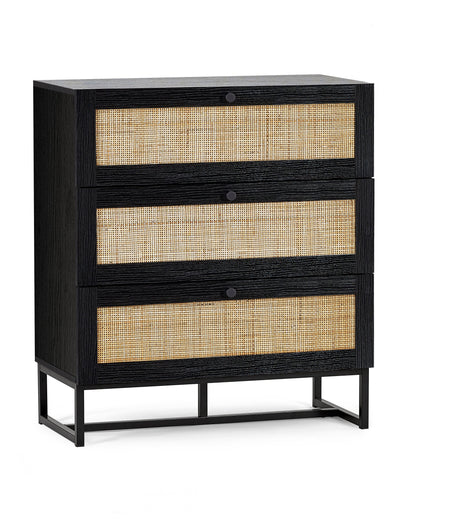 Julian Bowen Chests Padstow 3 Drawer Chest - Black