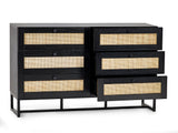 Julian Bowen Chests Padstow 6 Drawer Chest - Black
