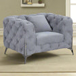 AWST Armchair Paris Grey Chesterfield Style Armchair