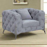 AWST Armchair Paris Grey Chesterfield Style Armchair